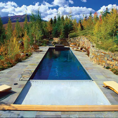 Pool cover installation detail